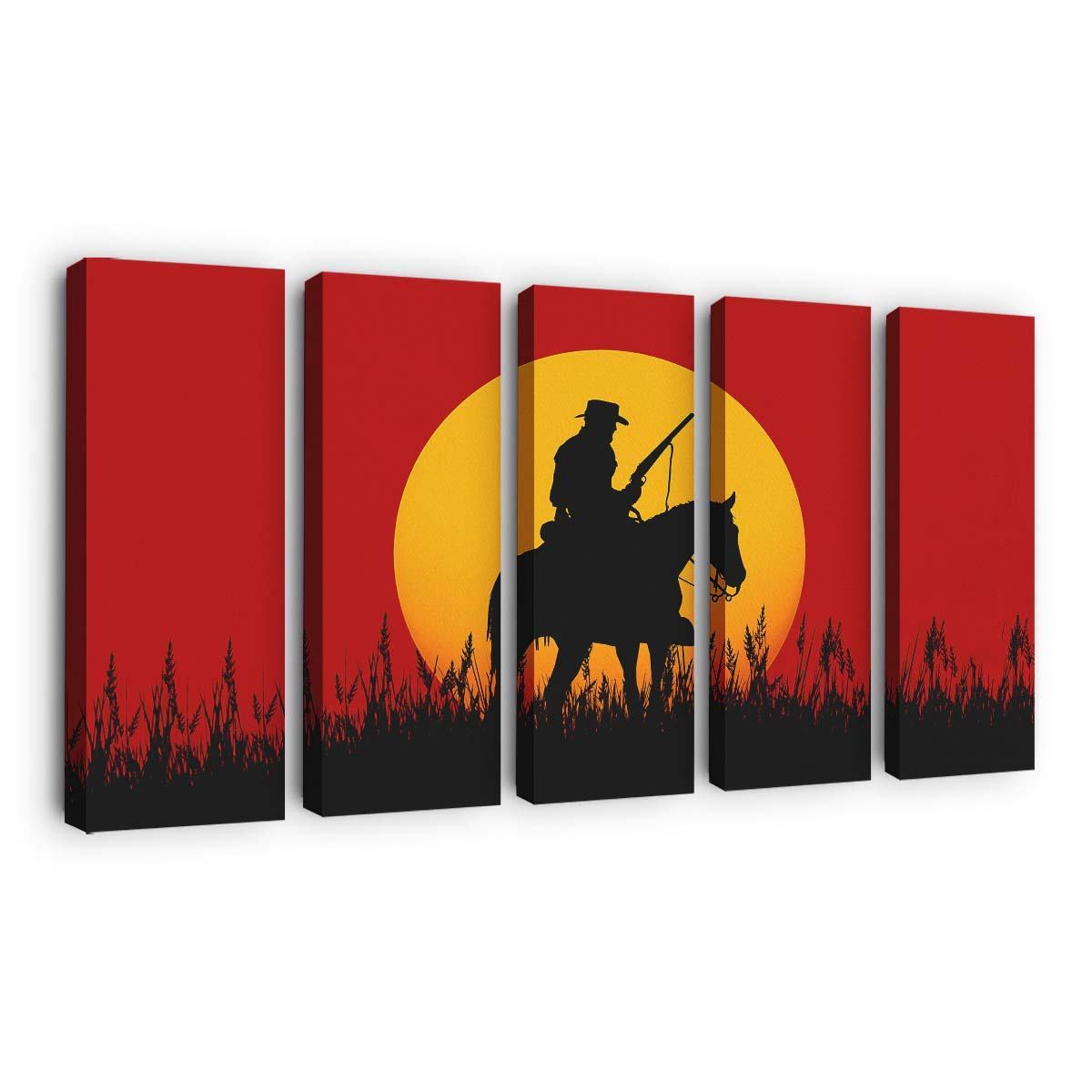 silhouette cowboy red dead redemption 2 5k qo